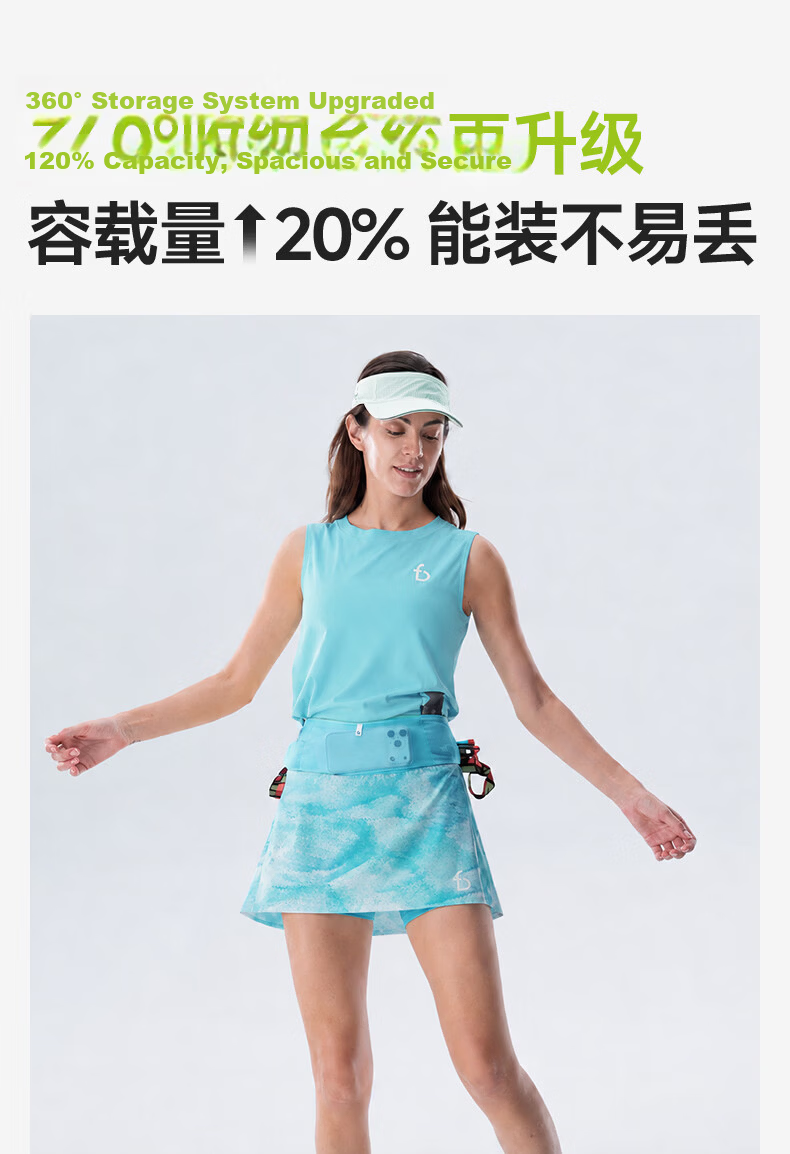 Feibit Super A Skirt-Shorts 4.0 Women's Fitness Running Yoga Light Compression Anti-Exposure Light Compression Small Blue Plaid M 7