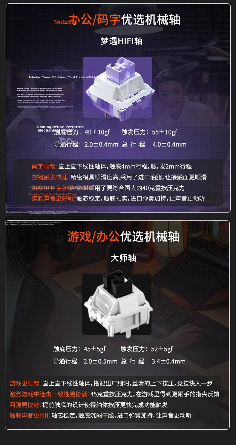 DAREU A98 Pro Version 98-Key Wireless Tri-Mode Mechanical Gaming Keyboard Custom 8000mAh Gasket Structure Sky Switch V3 - Ride the Wind and Waves 13