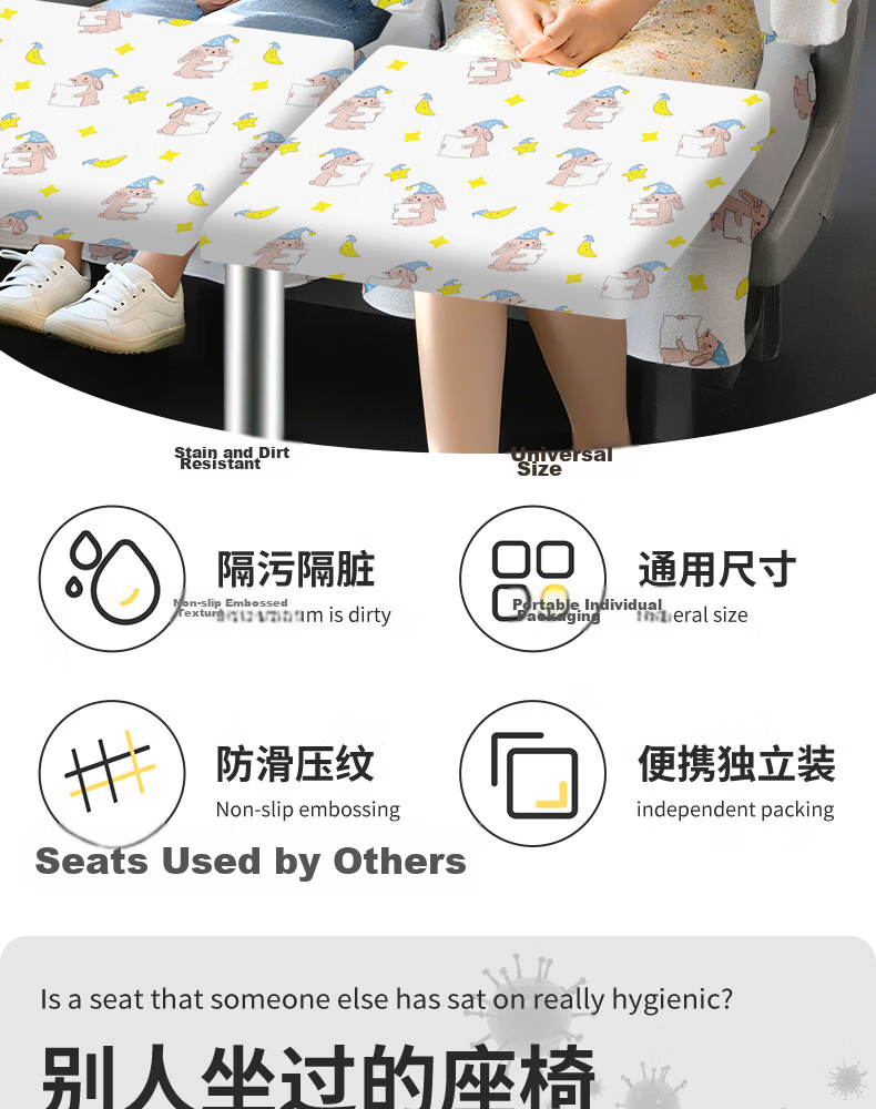 Junri Disposable Toilet Seat Covers Maternity Antibacterial Travel Hotel Portable Full Coverage Toilet Lid Covers 20 Pieces 2