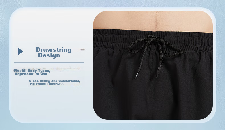 Li-Ning Shorts, Summer Men's Sports Breathable Thin Loose Casual Outdoor Quick-Dry Running Fitness Beach Ice Silk Pants 7