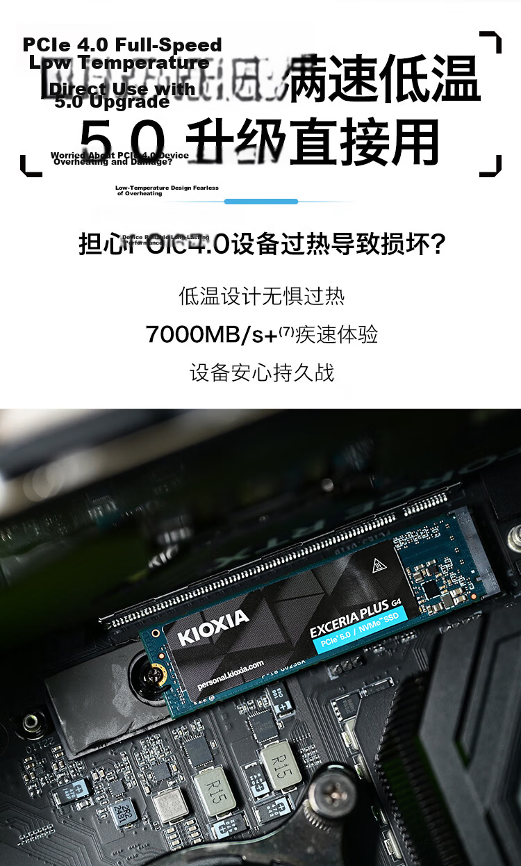 Kioxia 1TB NVMe M.2 SSD EXCERIA BASIC SF10 Series PCIe 4.0 Solid State Drive 8