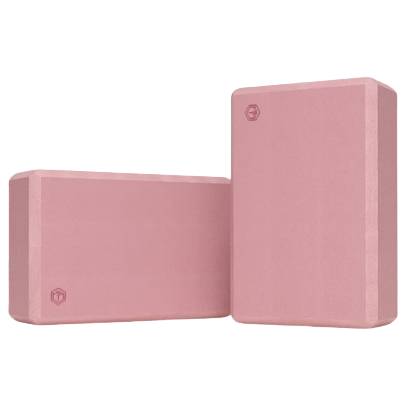 JD Original Yoga Blocks, Dance Practice Blocks for Children And Adults, High-Density EVA Foam Blocks for Leg Stretching Exercises, Pink, 2 Pieces