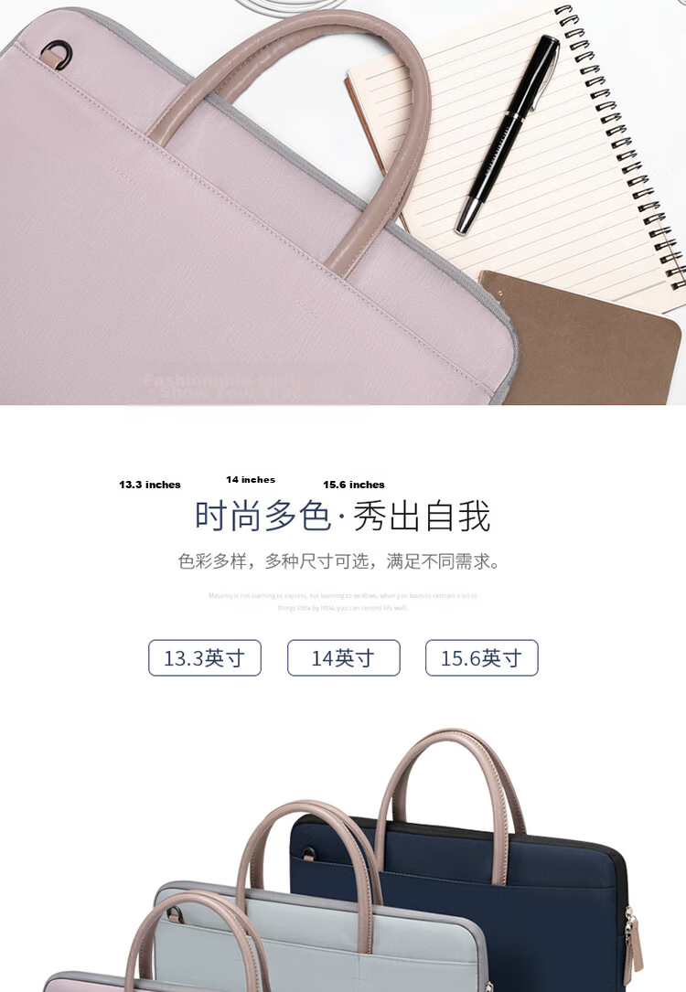 GOLF Laptop Bag for Women, 15.6-Inch Handheld Apple Notebook, Huawei Shoulder Crossbody Bag, Business Briefcase for Commuting 7