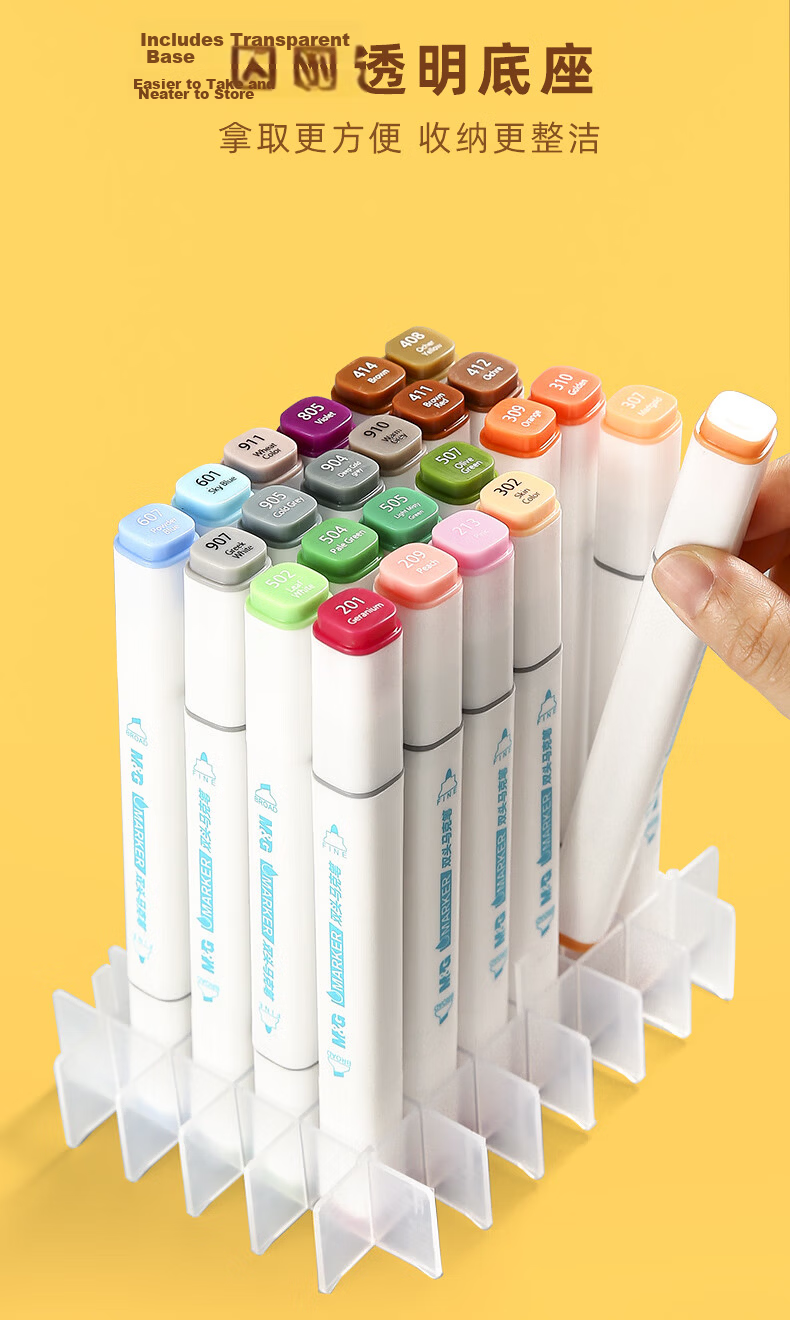 M&G Stationery, Washable Water-Based Markers, 12 Colors, Comfortable Triangular Grip, for Students And Children, Drawing Pens, Highlighters, Doodle Pens, Hand-Drawn Birthday And Graduation Gift, APMV0971 6
