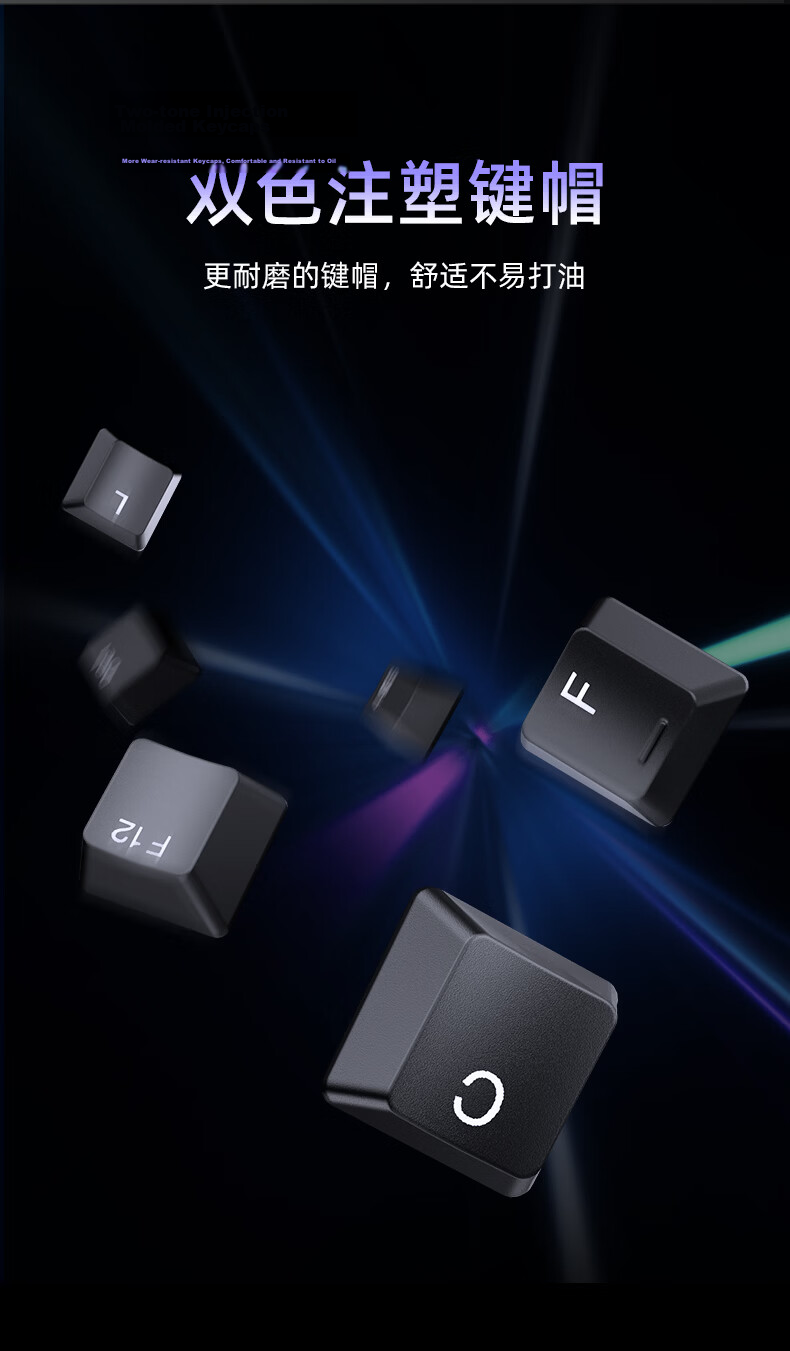HP K10G-104 Black Ice Blue Light Green Switch Mechanical Keyboard Wired Gaming Keyboard E-Sports Internet Cafe Metal Panel Full Anti-Ghosting Hot-Swappable 9