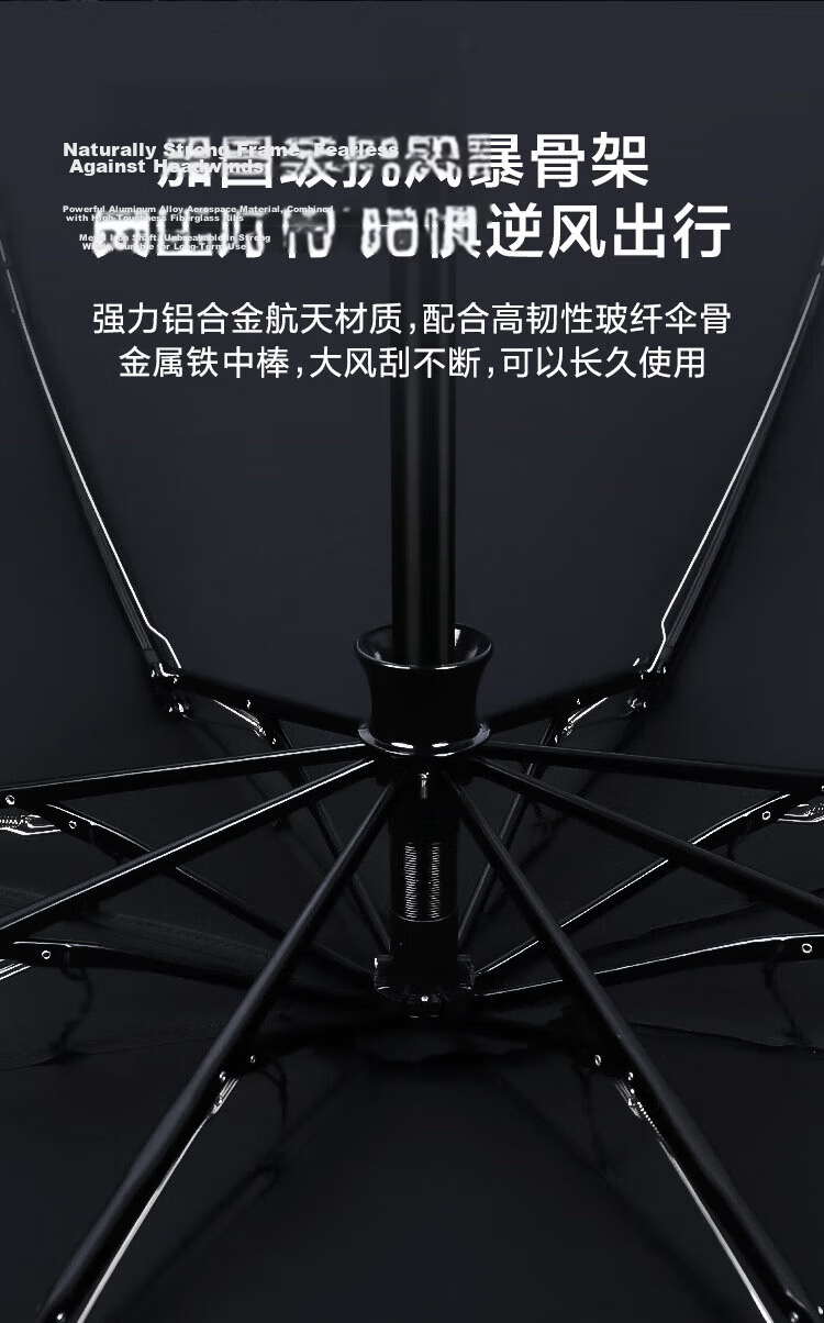 JD Jingzao President Max Black Technology Smart Electric Reverse Umbrella Lightweight Luxury Business Umbrella Gift Box 25inch 115cm 12
