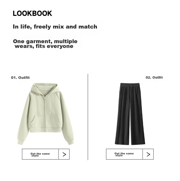 Baleno S&K Short Hooded Zip-Up Sweatshirt for Women 2026 Early Autumn New Raglan Sleeve Petite Slim Fashion Jacket 12