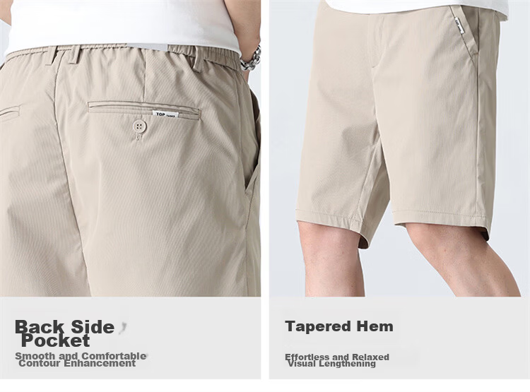 MARK FAIRWHALE Men's Shorts, Summer Business Casual Pants, Lightweight Straight-Leg Five-Point Shorts, Versatile Youth Trousers for Me 9