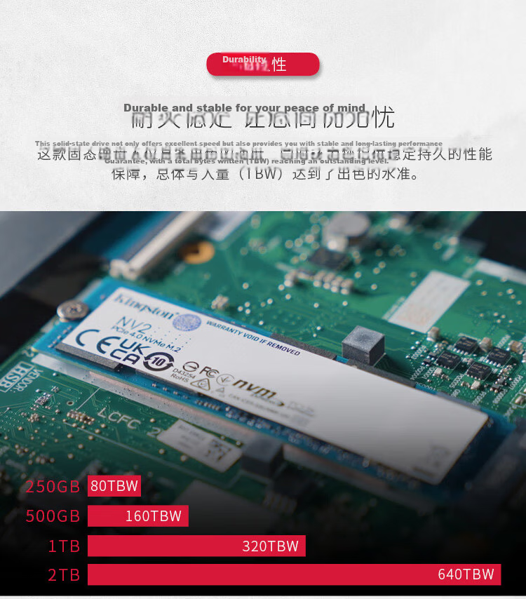 Kingston 2TB SSD, M.2 Interface (NVMe PCIe 5.0×4), FURY Renegade G5, Read Speed up to 14700MB/s, AI Computer Accessory 5