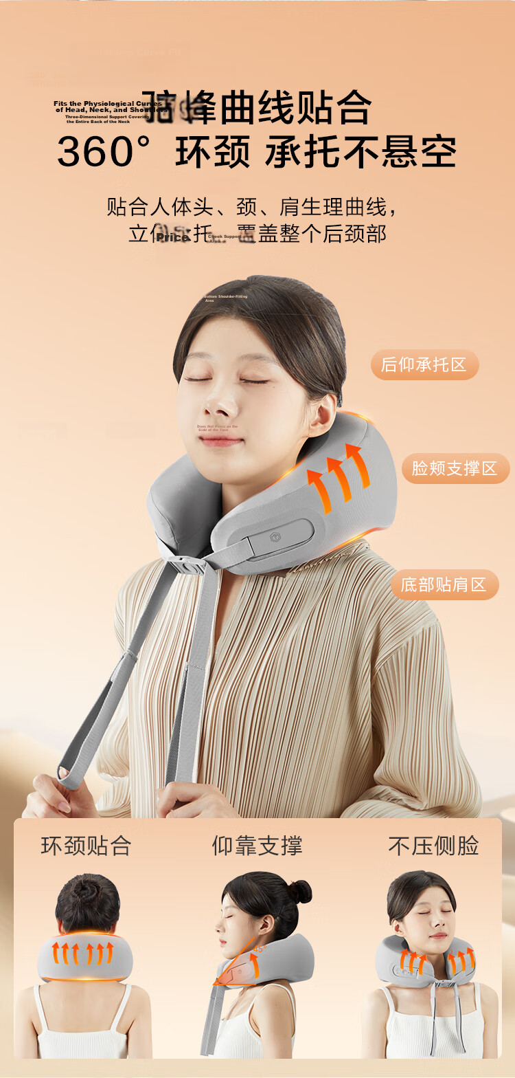 JD Original [Mid-Autumn Festival Gift] Neck Massager K7, Pulse Red Light Heat Therapy for Shoulders And Neck, Pocket-Size Neck Massager, Cervical Spine Massager, Neck Protector, Birthday Gift 5
