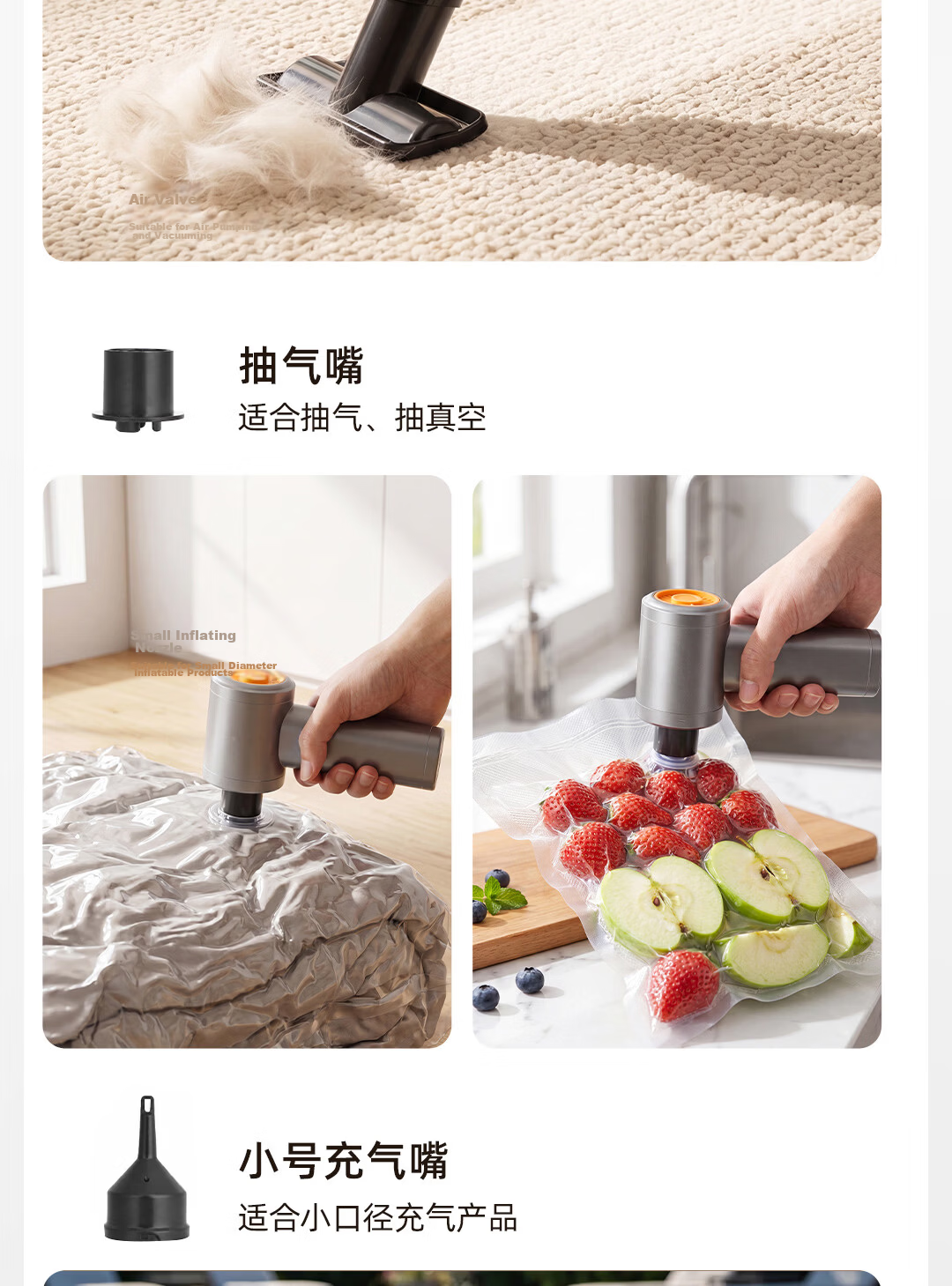 Deli Brushless Storm Suction Handheld Vacuum Cleaner Wireless Car and Home Mini Desktop Dust Removal 16