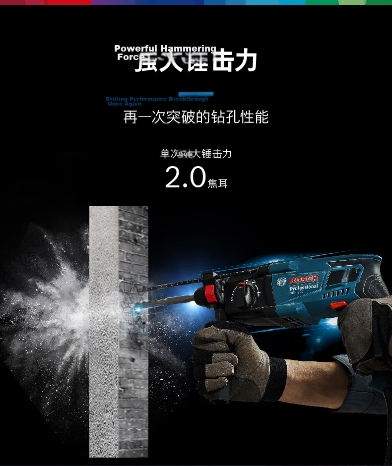 BOSCH 720W Electric Hammer Drill Impact Drill Rotary Hammer Chisel 3-in-1 2kg GBH220 Corded 4