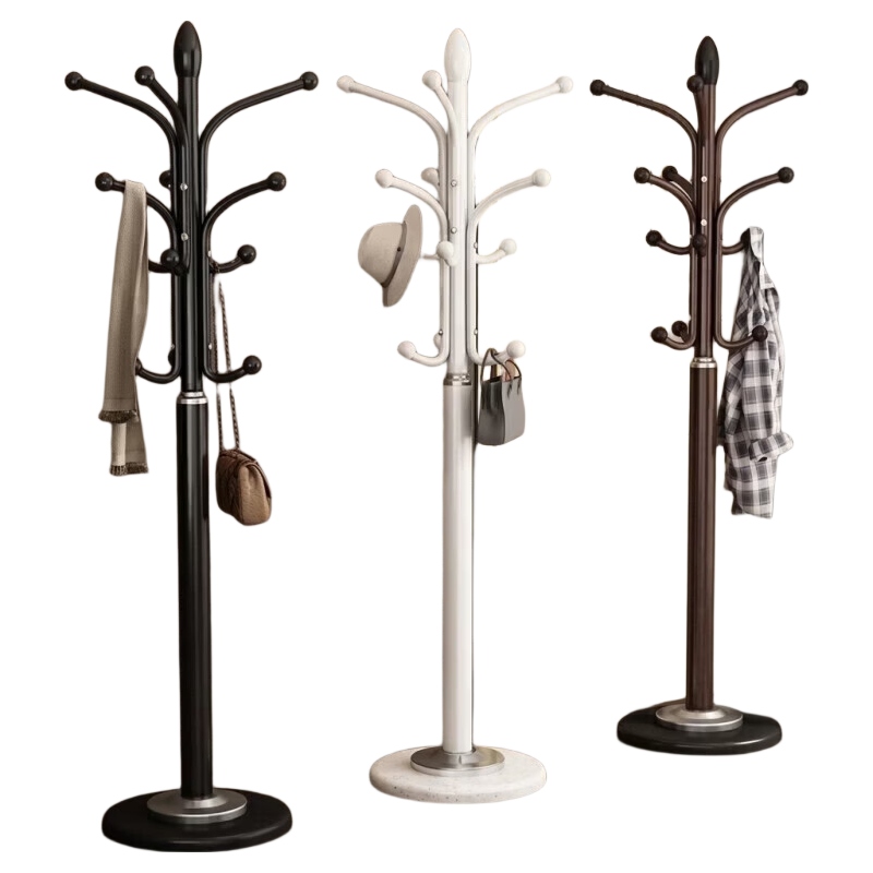 Bahainiao Coat Rack, Floor-Standing Clothes Hanger, Iron Metal Coat Stand, Entryway Organizer, Bedroom Garment Rack