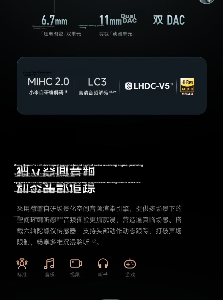 MI REDMI Buds 8 Pro True Wireless Bluetooth Noise Cancelling In-Ear Earphones for Android and Apple Phones Ice Glaze White 6