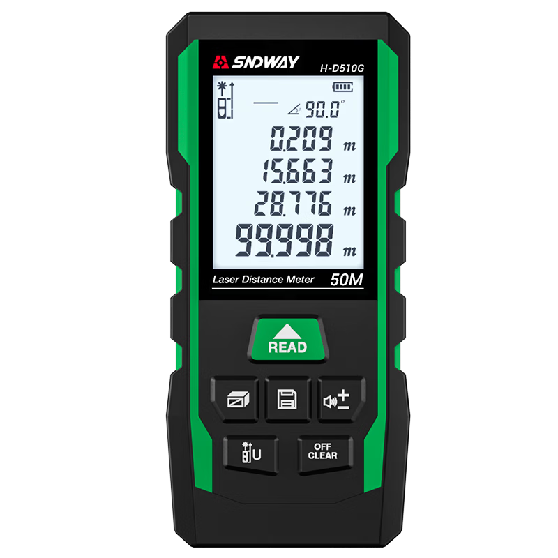 Shendawei Laser Distance Meter Infrared High-Precision Electronic Laser Ruler Outdoor Measurement Device Green Light 510G