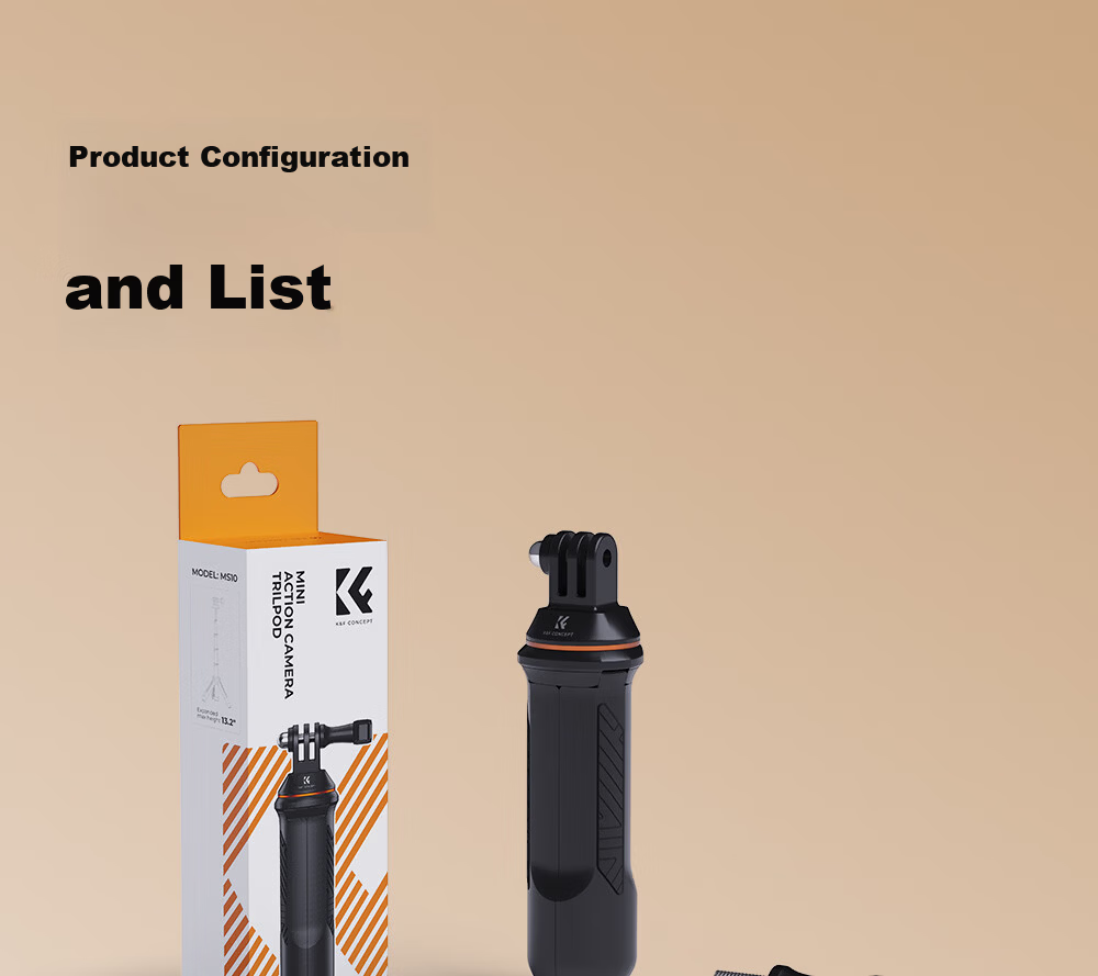 K&F CONCEPT Desktop Mini Tripod Stand Portable Extension Selfie Stick Tripod Accessories for DJI Osmo 360 Action 6/5 Pro/4/3 and GoPro 13 Sports Cameras 20