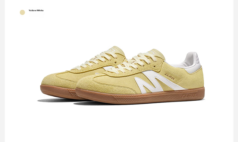 CAMEL Casual Sports Shoes Men's Ivory White Black K15B09L7069 Size 44 37