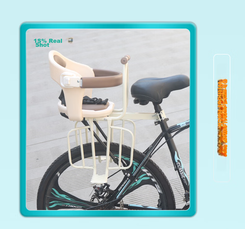 Osage E33 Off-White Mountain Bike Rear Child Safety Seat Road Bike Rear Baby Seat No Rider Needed 19