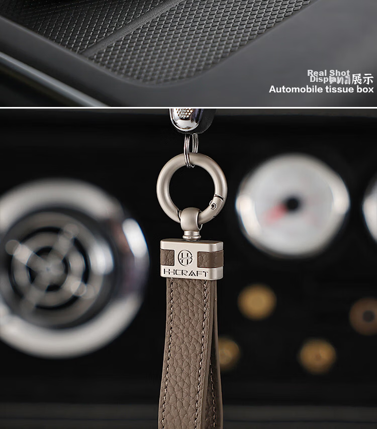 Dijialun Genuine Leather Car Key Chain Pendant, Stylish Personalized Key Ring for Men, Creative Car Accessory Decoratio 9