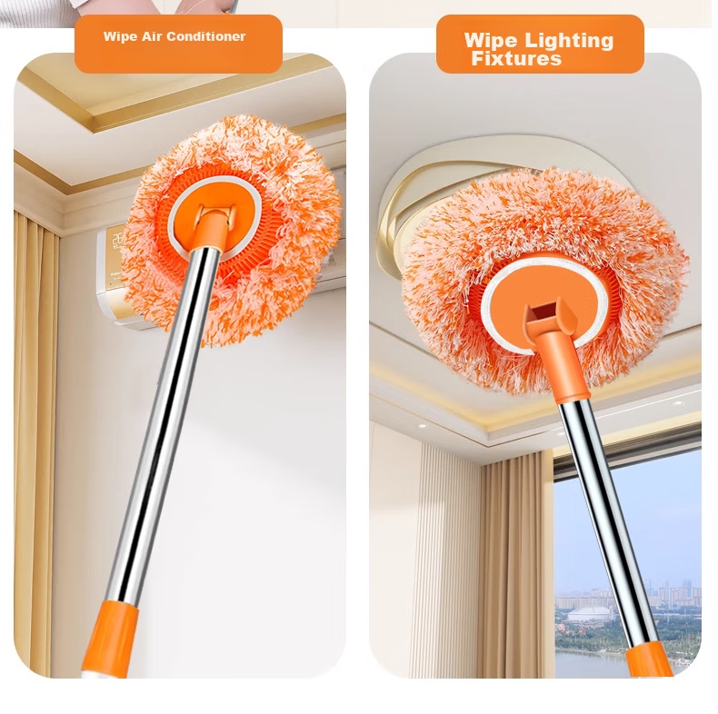 YNK·UNIORAM Sunflower Telescopic Mop Household One-Push Clean Hands-Free 2025 New Sunflower Ceiling Cleaning Tool 15