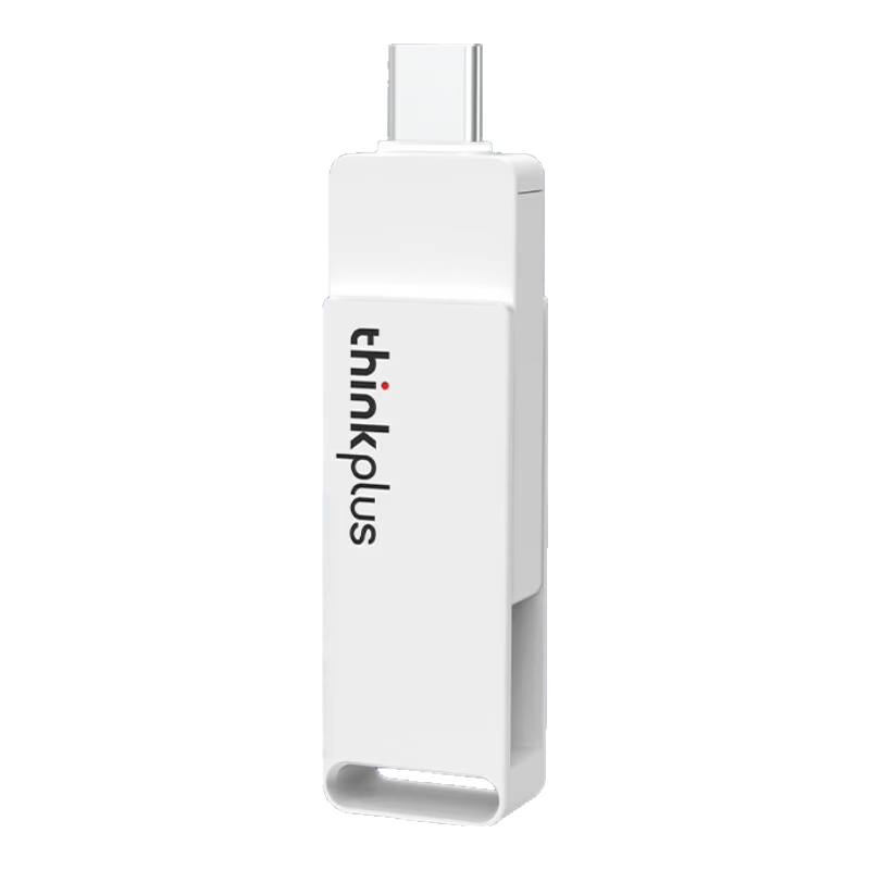 ThinkPlus Lenovo 64GB USB 3.2 Metal Flash Drive High-Speed Type-C Dual Interface Large Capacity USB Drive for Phone and PC TU260 Series