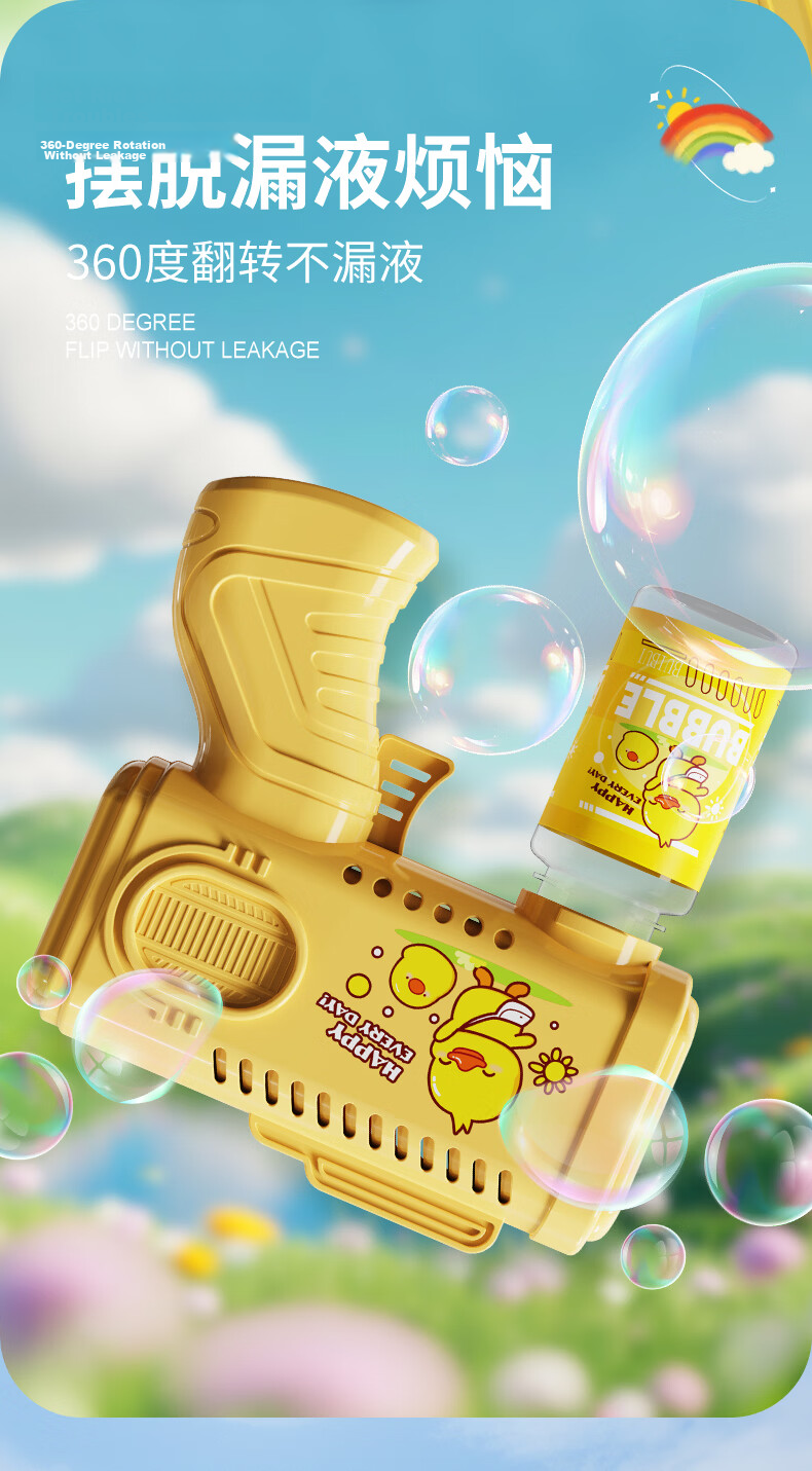 COOKSS Bubble Machine Children's Toy Non-Toxic Fully Automatic Electric Bubble Blowing Push Car Parent-Child Outdoor Infant Walker 4