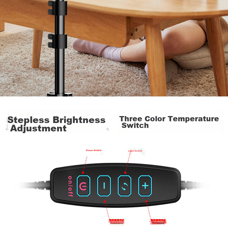 LINGCHEN [Dual-Position Stand] Phone Holder for Live Streaming, Selfie Stick Tripod with Fill Light, Photography Accessory, Shooting Tripod Support Frame 2.1 Meters 3