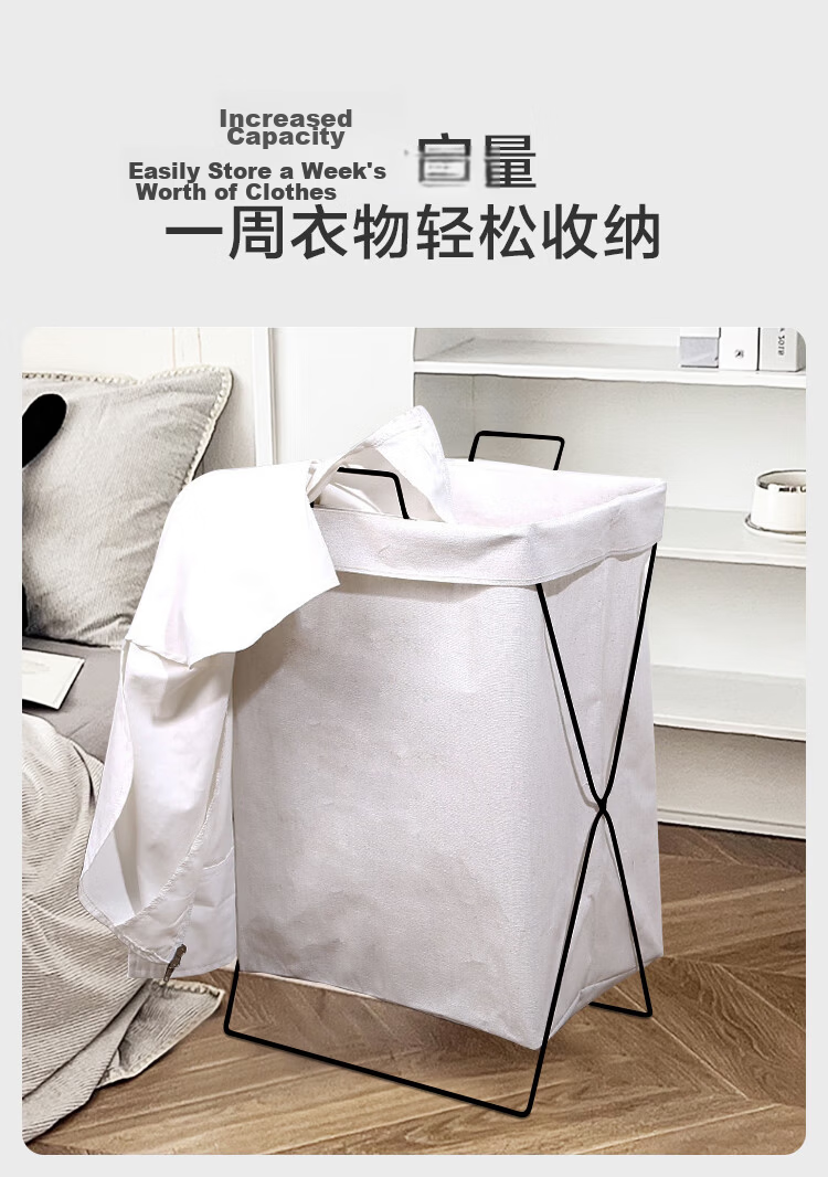 JD Original Foldable Laundry Hamper with Wheels for Home Bathroom Storage, Wide Laundry Basket with Wheels [Wider] 2
