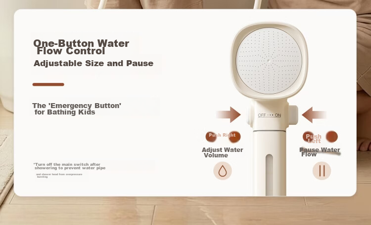ARROW Pure World Shower Set Milk White Digital Display Square Rod Piano Key Handheld Pressurized Shower Head 9