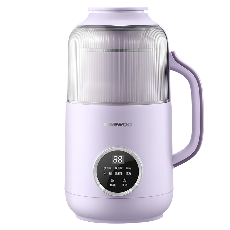 DAEWOO Household Silent Blender Soy Milk Maker Fully Automatic Multi-Grain Cooker Small Soy Milk Machine for 1-2 People SM03 White