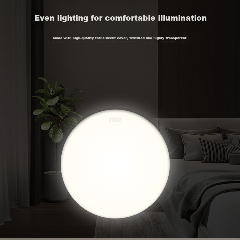NVC LED IP40 Waterproof Ceiling Light for Entrance Corridor Balcony Modern Simple Round 12W White Light 3