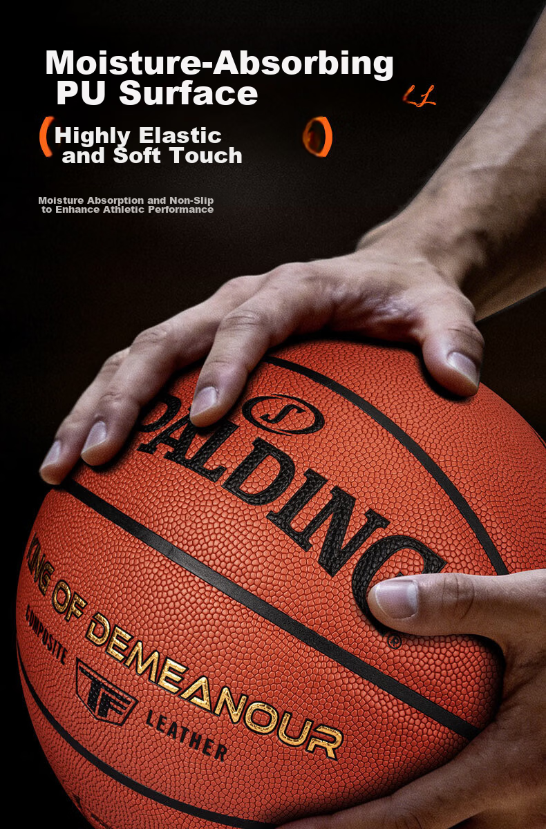 SPALDING Basketball TF Series Size 7 PU Indoor Outdoor Durable Student Adult Youth 77-176Y 10
