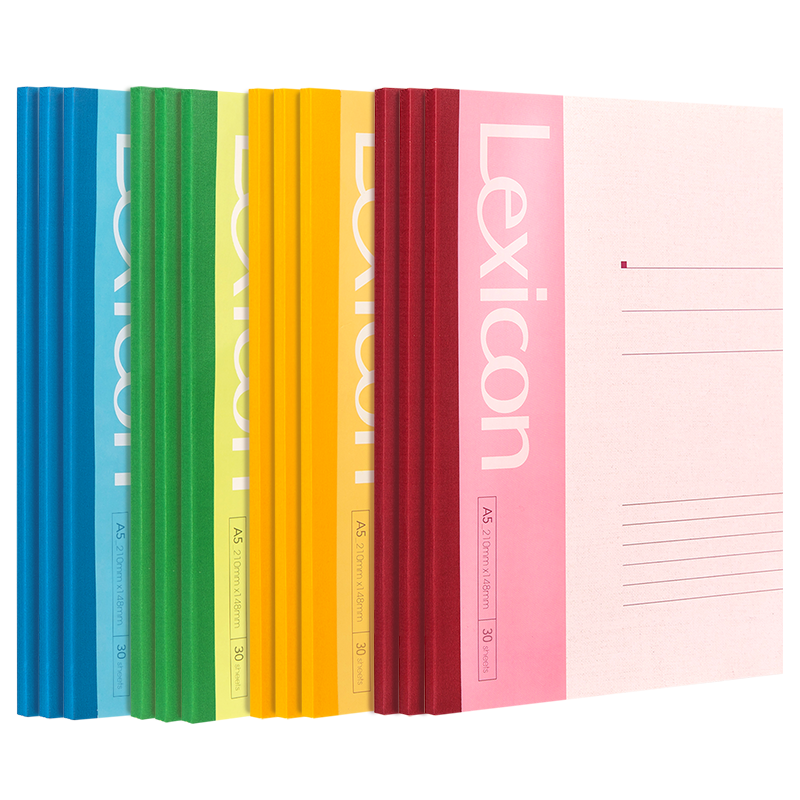 Deli Bestselling Model 7650 A5 30-Sheet Notebook Office Student Study Stationery Wire-Free Binding Softcover Error Correction Exercise Notebook 12-Pack