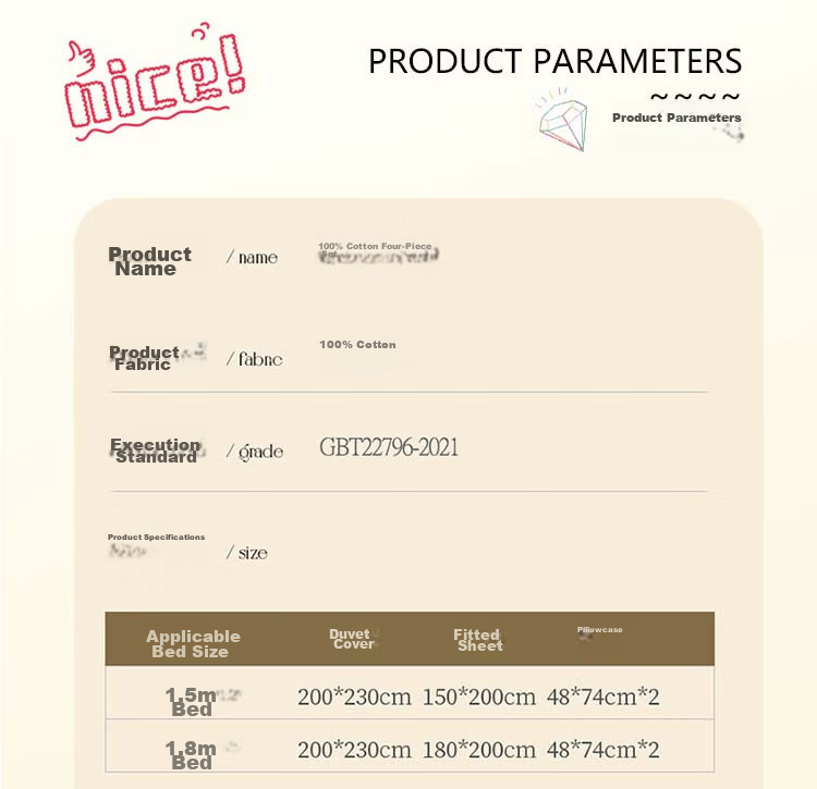 MUJI 100% Cotton Four-Piece Bedding Set, Pure Cotton, Extra Large Bed Sheet and Duvet Cover, 220x240cm, Fits 1.8/2.0m Bed 16