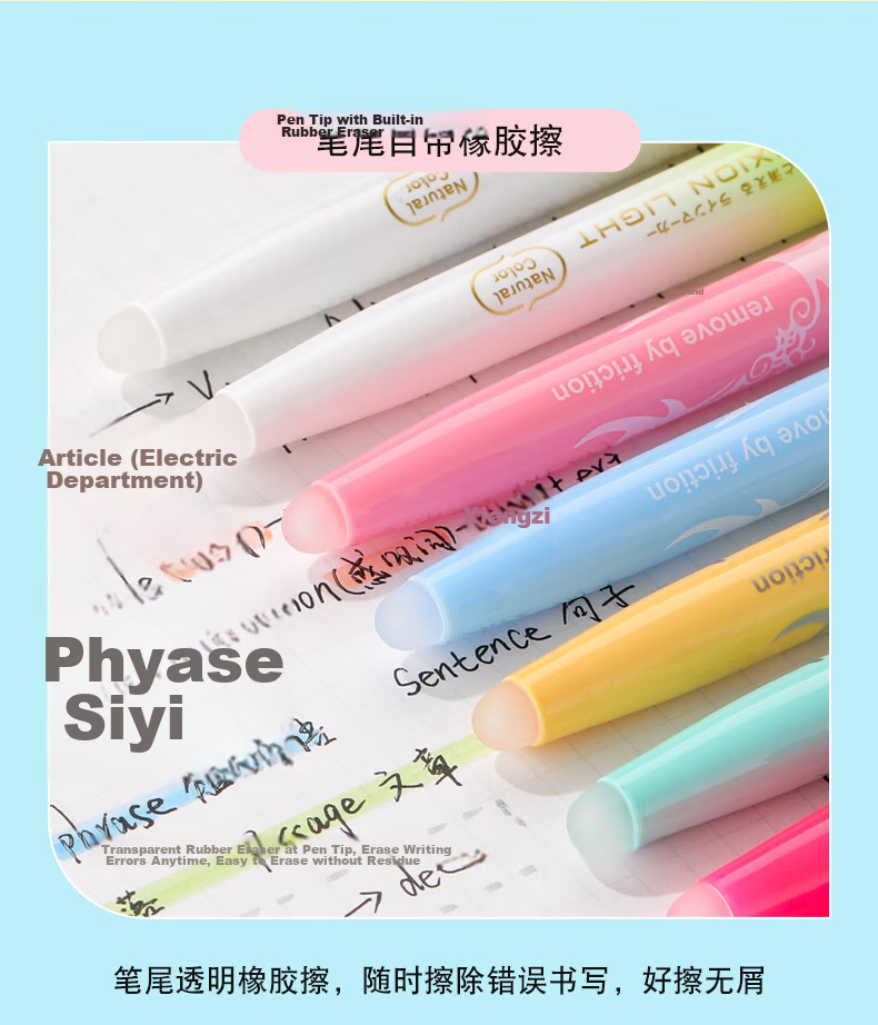 PILOT Erasable Highlighter, Natural Color Series, Colored Frixion Marker, Fluorescent Pen, Highlighting Pen, Student Marking Pen, Stationery, SW-FL Slanted Tip, Blue, Single Pe 12
