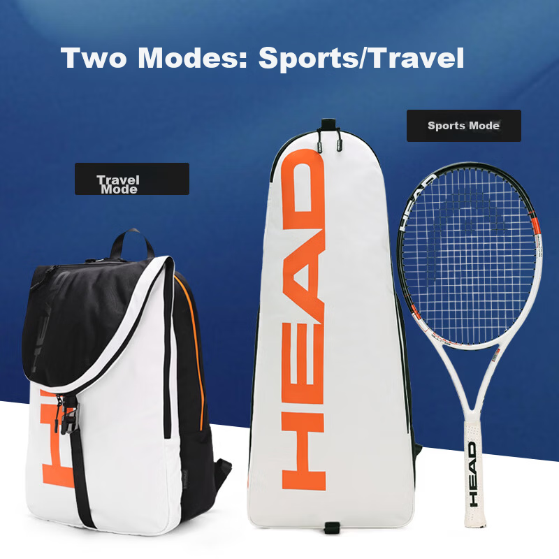HEAD Multifunctional Sports Racket Bag Large Capacity Backpack Professional Badminton Racket Double Shoulder Bag for Men and Women