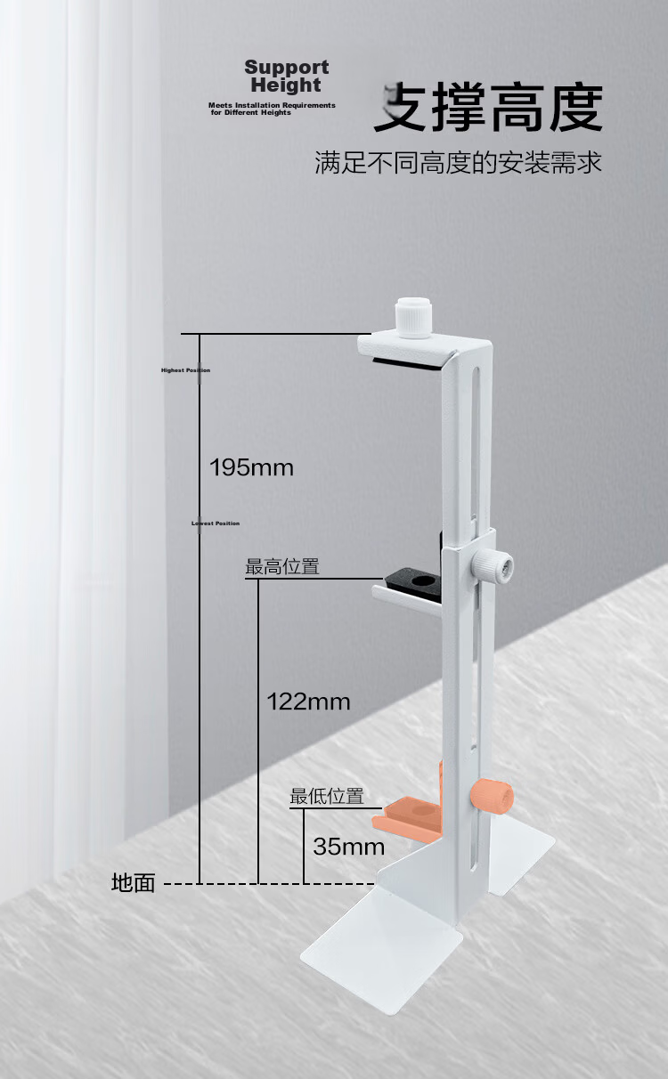SAMA X5 Multifunctional GPU Support Bracket Compatible with Various Cases Prevents GPU Sag Full Metal Sandblasted Material Adjustable Installation Position Shockproof Rubber 6