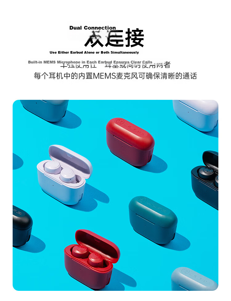 JLab GO Pods ANC True Wireless Noise-Cancelling Bluetooth Earphones In-Ear Gaming Sports Music Headphones Compatible with Android And Apple Phones Gift Clove Purple 9