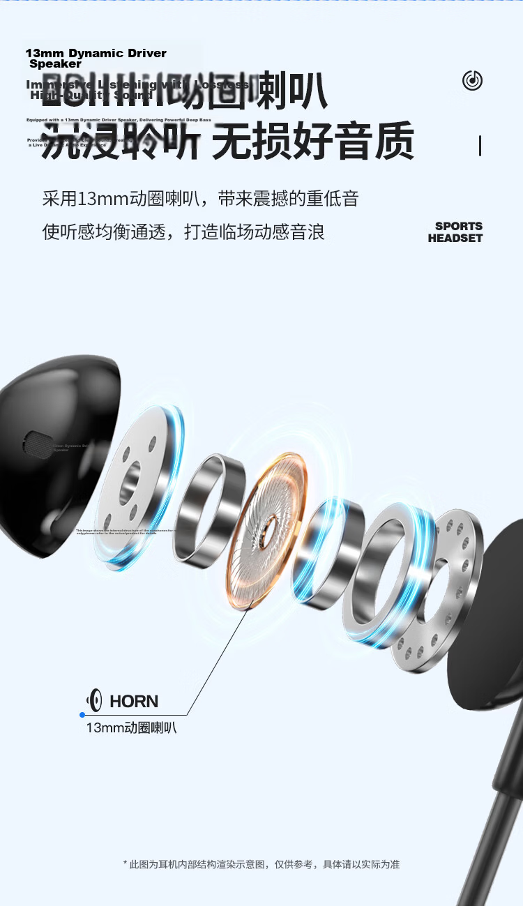 Newmine NM-SL80 Wireless Bluetooth Sports Call Music Earphones In-Ear Stereo Lightweight Comfortable Universal 8