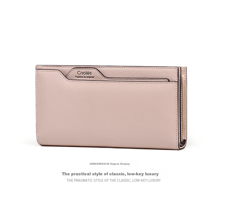 Kouyi Women's Long Leather Wallet Multifunctional Zipper Large Capacity Coin Purse Birthday Gift for Girlfriend 19