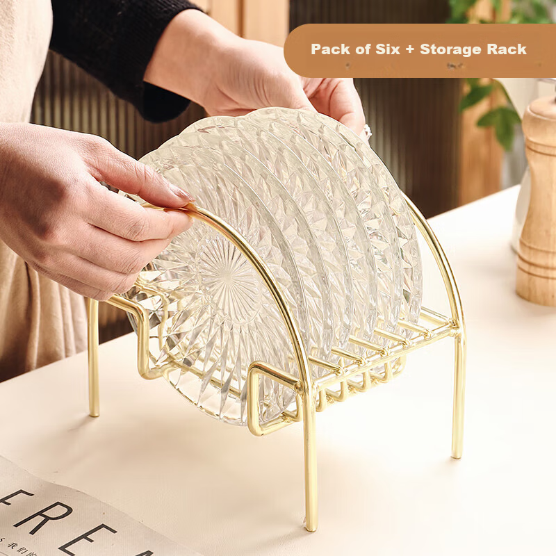 CRISTALGLASS Fruit Plate Nut Snack Small Glass Dish Set Appetizer Dessert Bone Tray Dining Table Waste Bone Plate