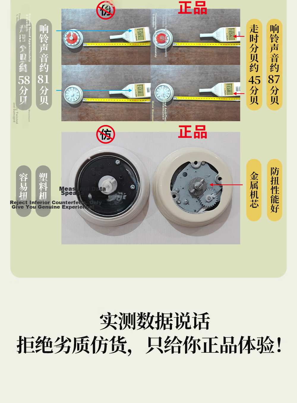 Dretec Japanese Timer, Kitchen Timer, Mechanical Refrigerator Timer, Clock Alarm Reminder, Water Blue Color 3