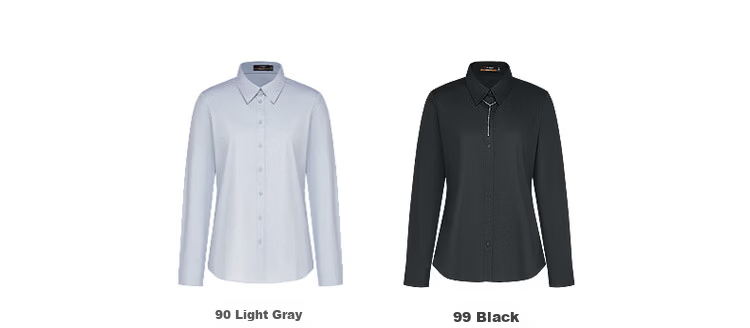 G2000 Women's 2026 Spring Summer Cotton Non-Iron Long Sleeve Shirt with Necklace, Mall Edition 15