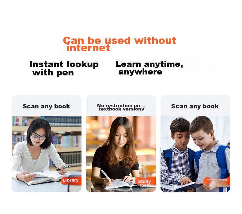 Lenovo Lai Ku Dictionary Pen V66, 8GB, Scan And Read Translation Pen, English Learning Vocabulary Machine, Scanning for Questions, Offline Translation, Portable Learning Device, 3.99 Inches 8