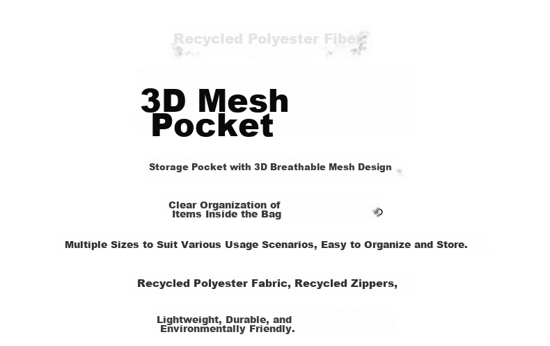 MUJI Recycled Polyester 3D Mesh Bag Orange Approx. 27x21x5cm 2