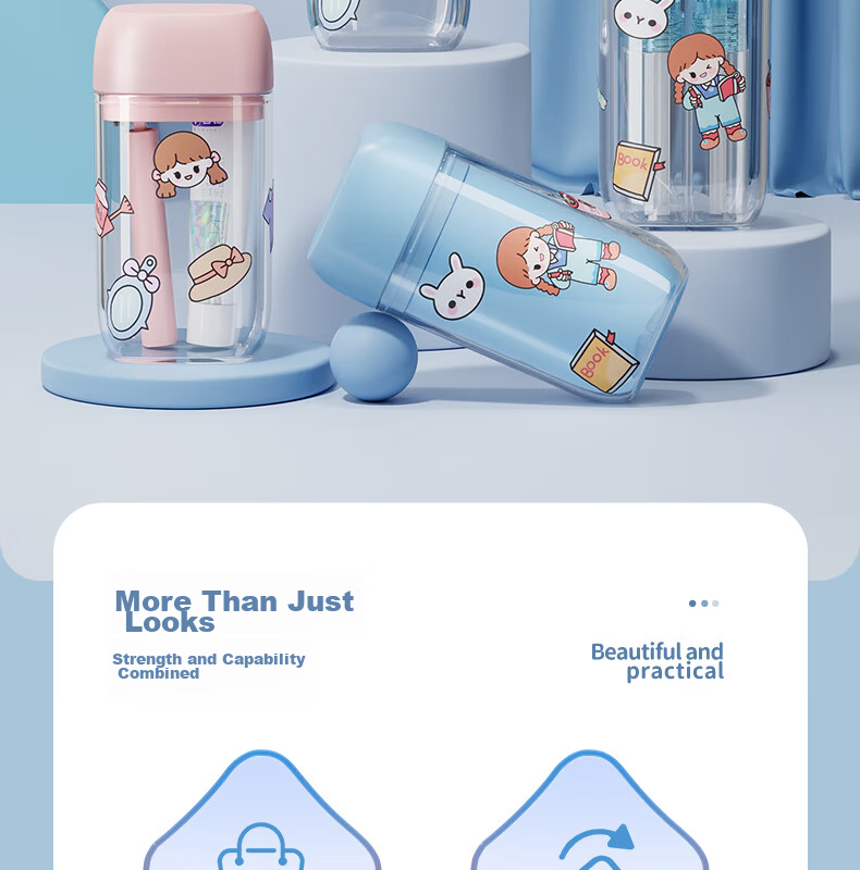 Etravel Mini Travel Toothbrush Cup Set Mouthwash Cup Toothbrush Holder Storage Box Bell Pink 2