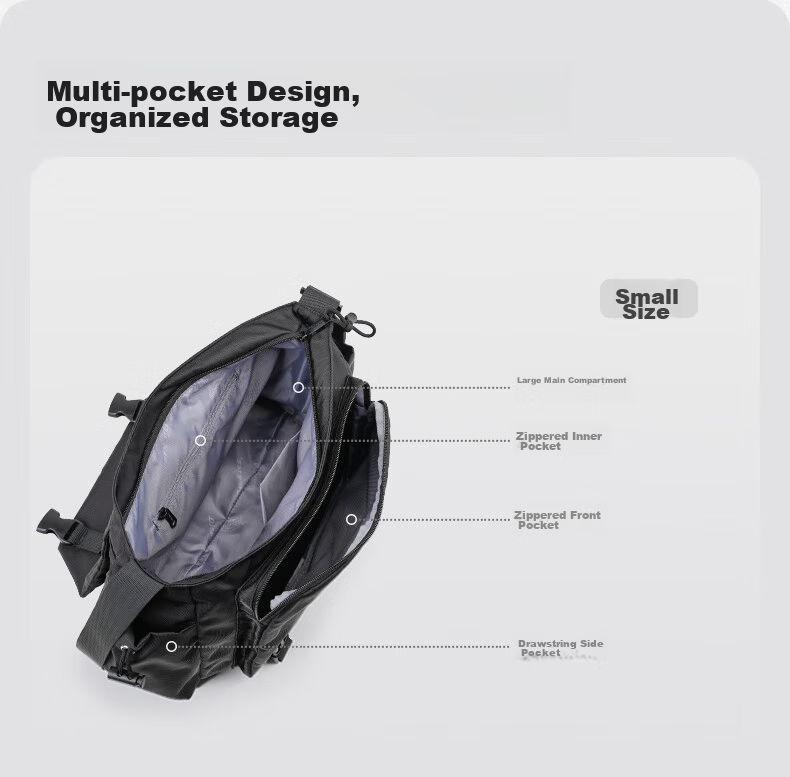 Dickies Men's Single Shoulder Messenger Bag Casual Large Capacity Shoulder Bag DK College Student Lightweight Canvas Multifunctional Crossbody Bag 8