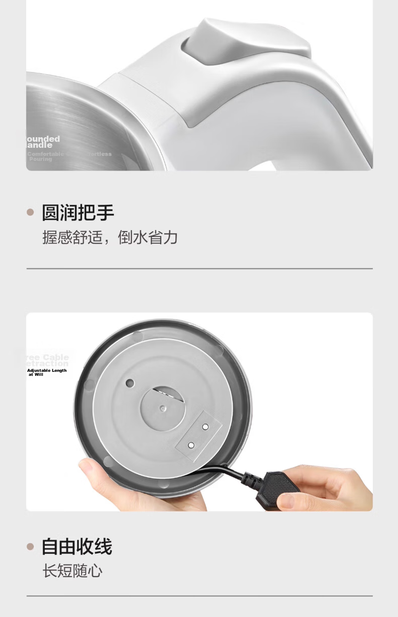 AUX Constant Temperature Smart Electric Kettle New Home Electric Water Boiler Insulated All-in-One Electric Hot Water Bottle Fully Automatic Water Dispenser SP104A Gray Black 316 Inner Liner 27