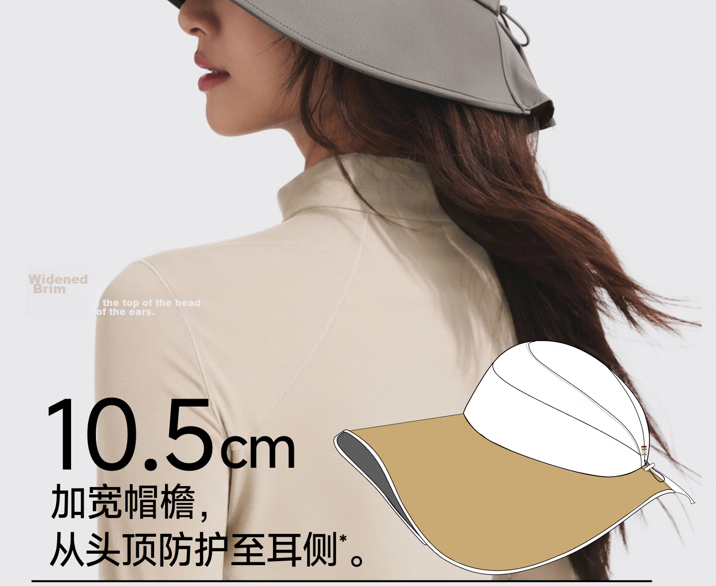 Beneunder Women's Fisherman Sun Hat Outdoor Sunshade Hat Spring Summer Windproof Wide Brim Face Slimming WR013 12