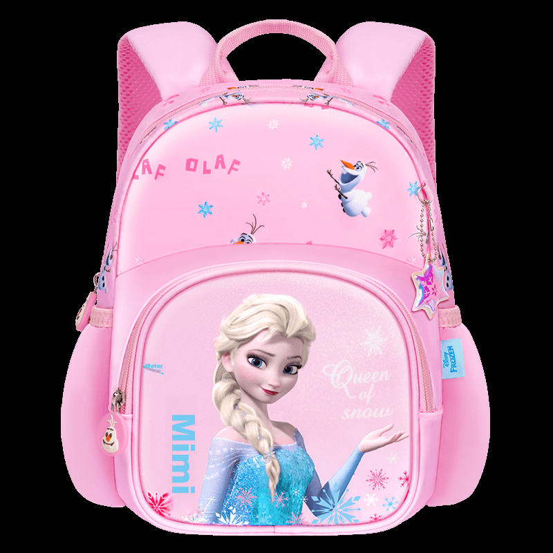 Disney Kindergarten Backpack Lightweight Breathable Kids School Bag Cute Girl Backpack Elsa FP8358A Pink